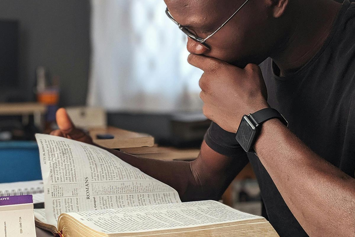 man studying the Word of God